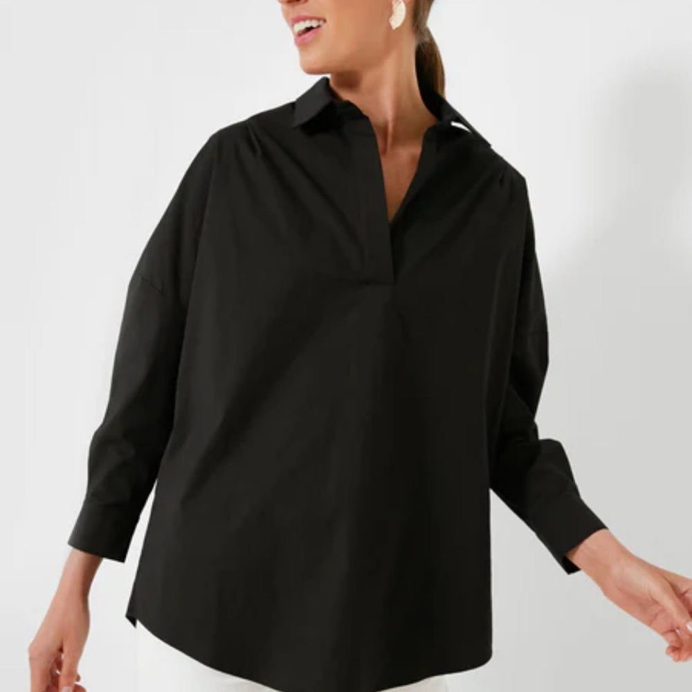 Tuckernuck Pomander Place Black Louden Popovershirt